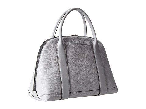 Coach Pebbled Leather Bleecker Preston Edgepaint Satchel Bag 30165 Soapstone Charcoal