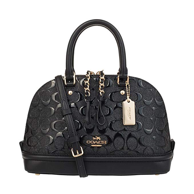 COACH Mini Sierra Satchel In Signature Debossed Patent Leather, F55450