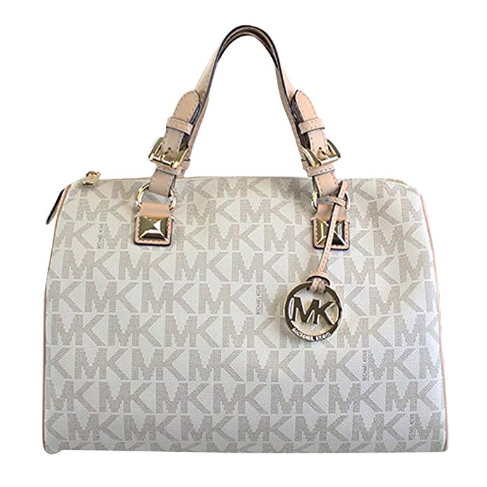 Michael Kors Grayson Large Satchel Vanilla PVC