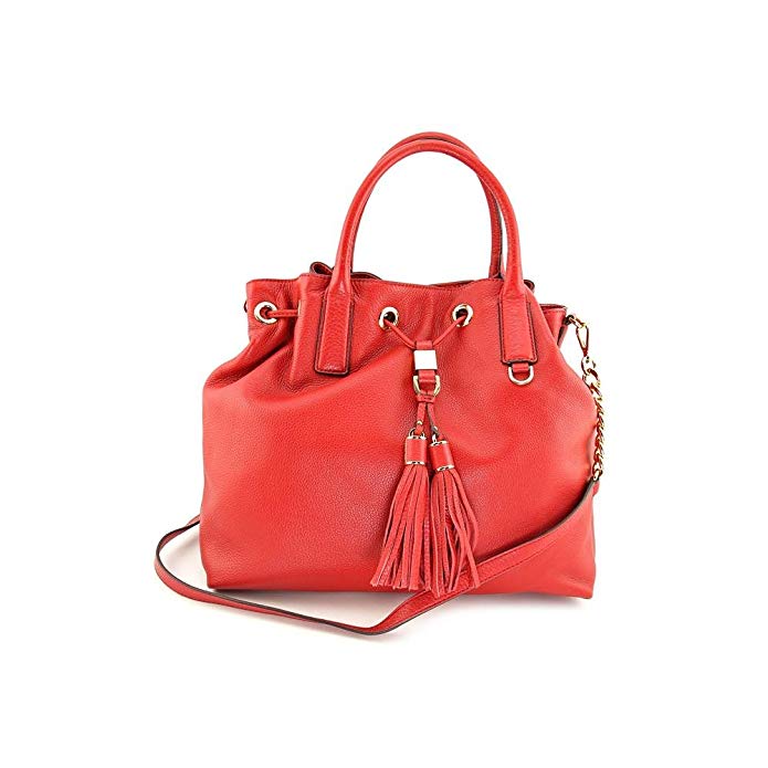 Michael Kors Camden Large Drawstring Satchel Red Leather