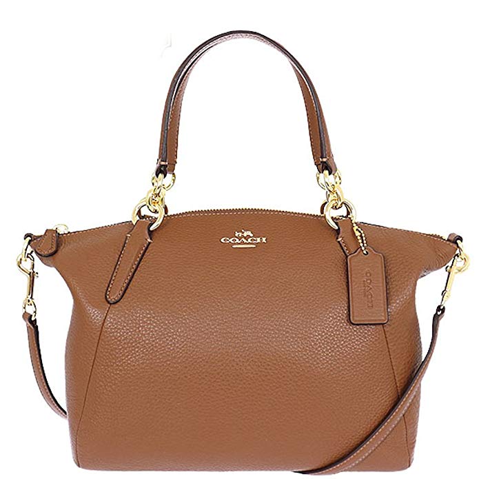 Coach Pebble Leather Sm Kelsey Satchel - Saddle