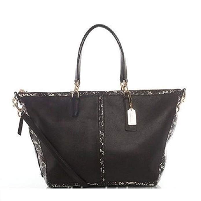 COACH Bleecker Cooper Satchel in Two Tone Python Embossed Leather 27984