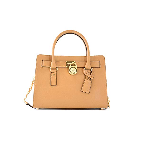 Michael Kors Hamilton Saffiano Leather E/w Satchel PEANUT