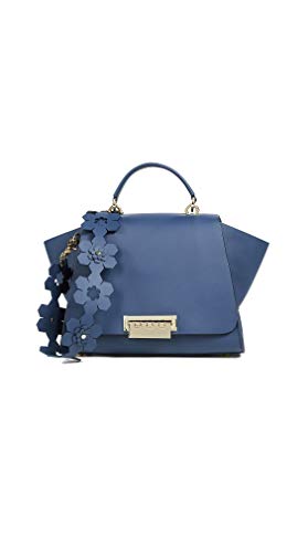 ZAC Zac Posen Eartha Iconic Soft Top Handle Floral Strap Navy