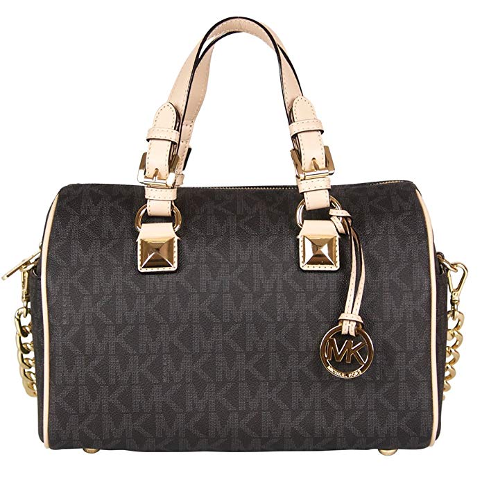 MICHAEL Michael Kors Medium Grayson Chain Satchel in Black