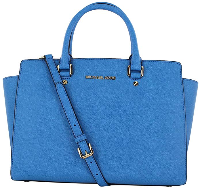 Michael Kors Selma Satchel Handbag - Heritage Blue