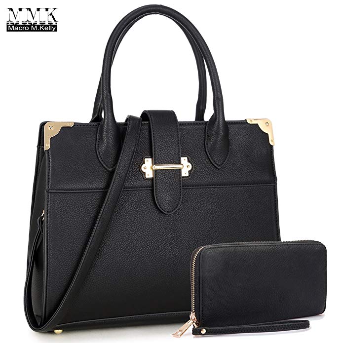 MMK Collection Fashion Signature fashion Designer Purse~ Perfect & Women Satchel Purse(18-6857)