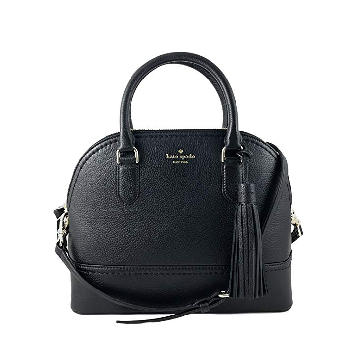 Kate Spade New York Carli Mccall Street Leather Satchel in Black