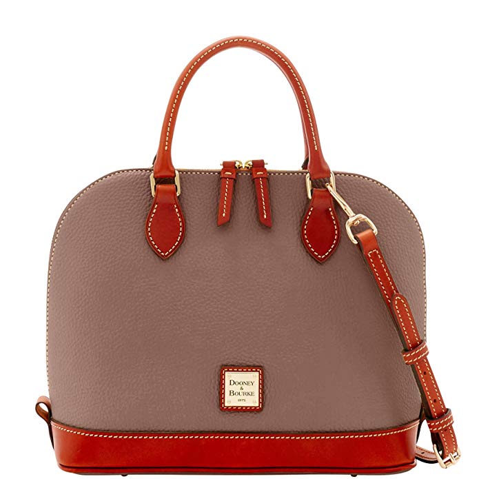 Dooney and Bourke Pebble Leather Zip zip Satchel Elephant