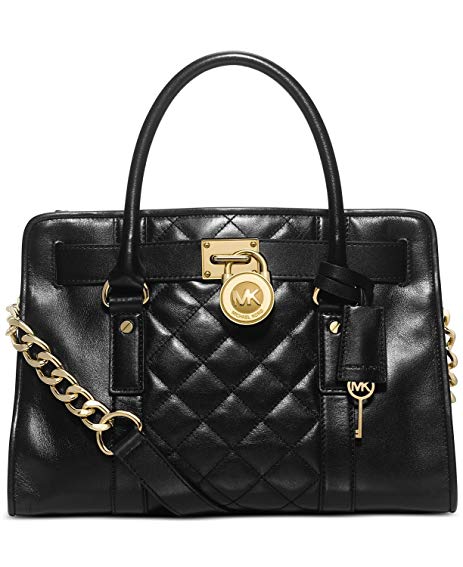 Michael Kors Black Hamilton Quilt East West Satchel