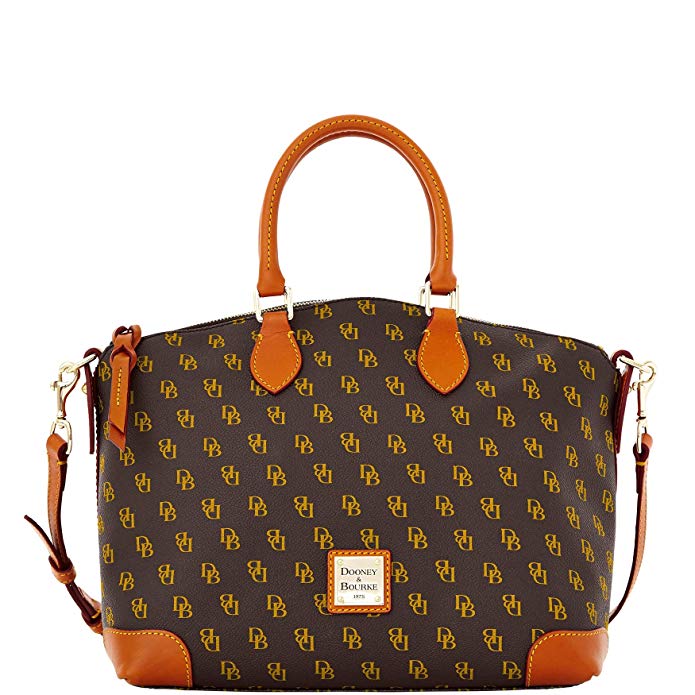 Dooney & Bourke Gretta Signature Satchel  Brown Tmoro