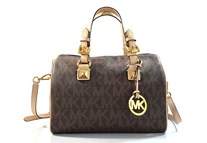 Michael Kors Grayson Medium Satchel Signature Brown PVC