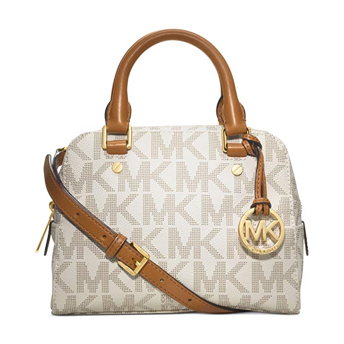 MICHAEL Michael Kors Jet Set Small Travel Satchel in Signature Vanilla