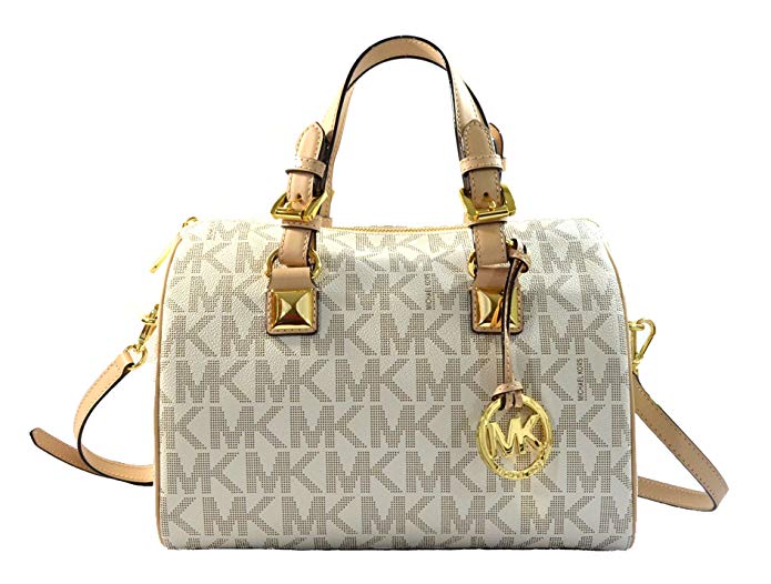 Michael Kors Grayson Medium Satchel - Vanilla