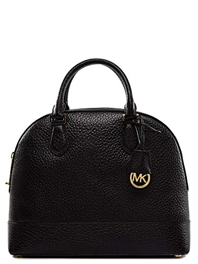 Michael Kors Smythe Large Dome Satchel BLACK/GOLD