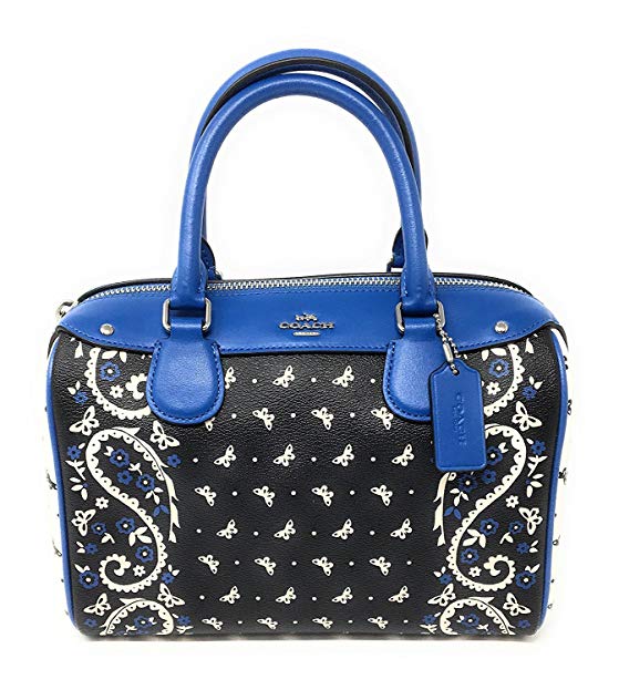 Coach Butterfly Bandana Mini Bennett Satchel Black Lapis SV/M2E