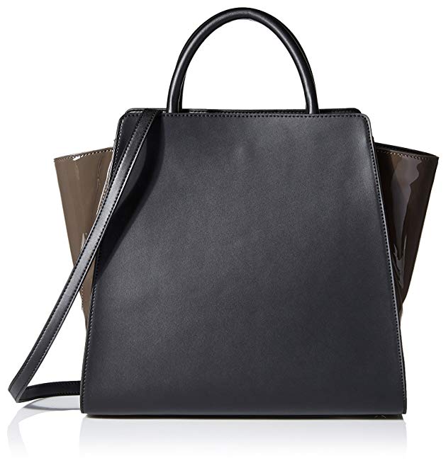 ZAC Zac Posen Women's Monochromatic Eartha North/South Satchel, Charcoal