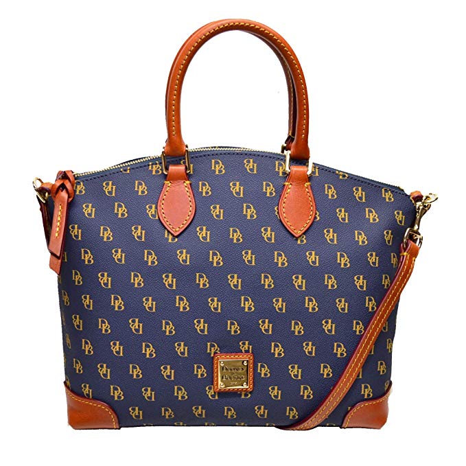 Dooney & Bourke Gretta Signature Satchel  Navy