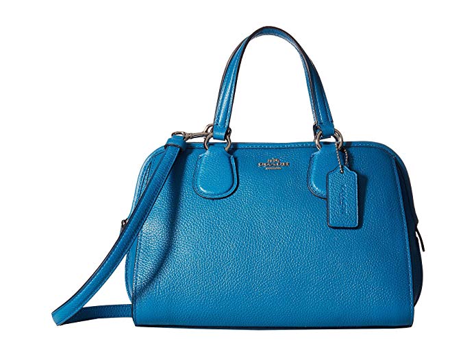 Coach Pebble Leather Mini Nolita Satchel - Peacock