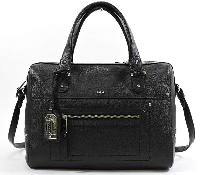 LAUREN Ralph Lauren Huet Satchel,Black