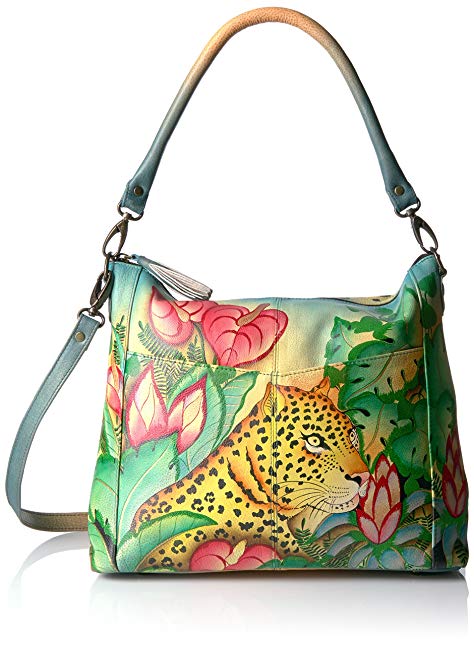 Anuschka Convertible Shoulder Bag Jungle Leopard