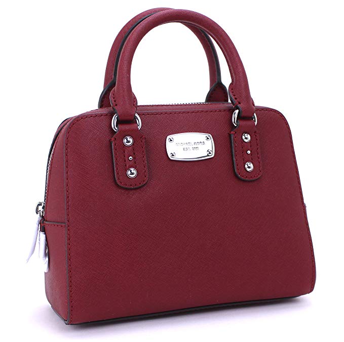 Michael Kors Saffiano Leather Mini Satchel Cherry