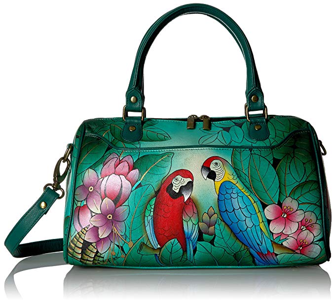 Anuschka Anna by Handpainted Zip Around Convertible Satchel Brazilian Beauties