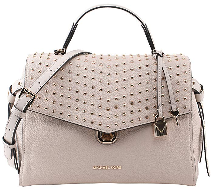 MICHAEL Michael Kors Wome's Bristol Medium Studded Leather Satchel In Soft Pink