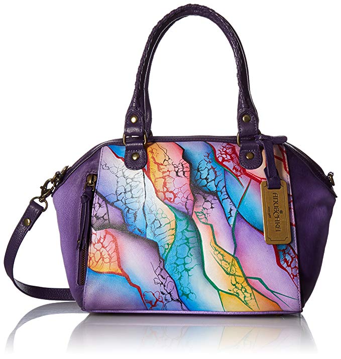 Anuschka Handpainted Leather 561-DRD-P Mini Convertible Tote