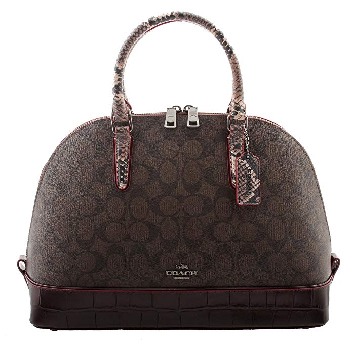 Coach Signature with Eotic Mix Sierra Satchel Purse Bag