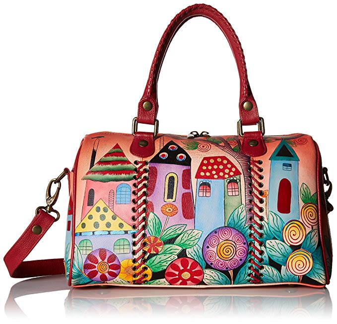 Anuschka Anna Hand Painted Leather Women'S All Round Zip Satchel