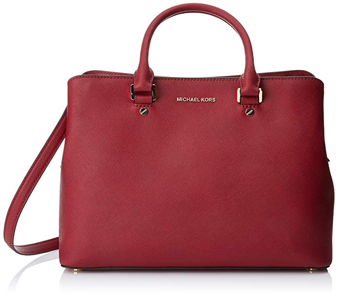 MICHAEL Michael Kors Savannah Large Satchel Cherry