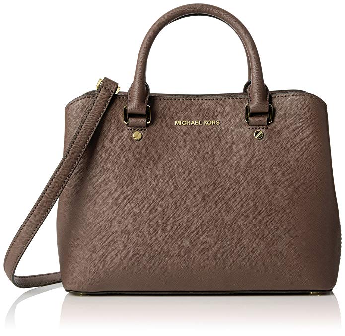 Michael Kors Savannah Medium Leather Satchel (Cinder)