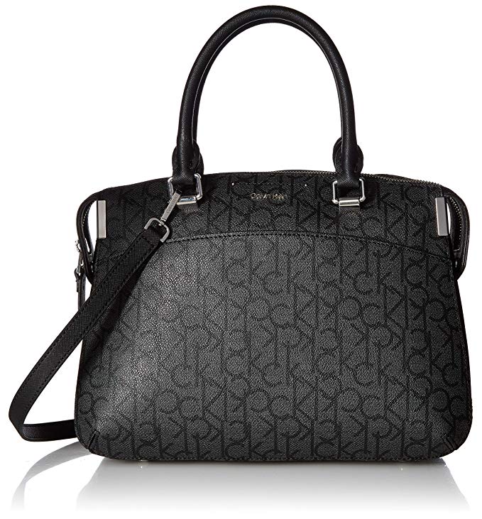 Calvin Klein Key Item Raelynn Monogram Top Zip Satchel