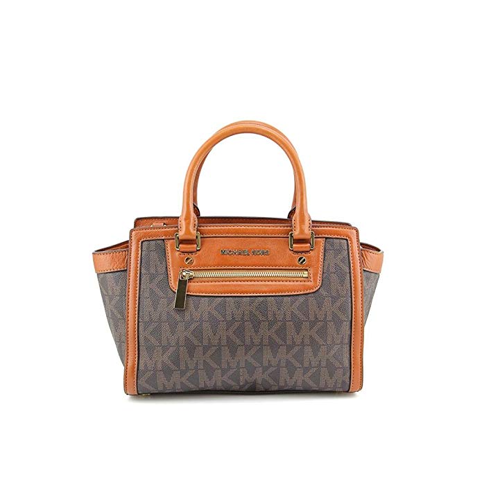 MICHAEL Michael Kors Selma Medium Satchel in Signature Brown