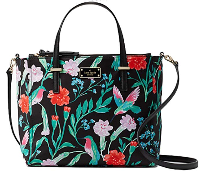 Kate Spade Wilson Road Hummingbird Floral Alyse Satchel Hand Bag