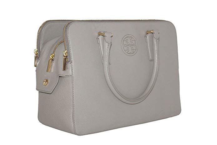 Tory Burch Marion Triple Zip Black Leather Satchel