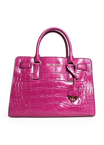 Michael Kors Dillon E/w Satchel Embossed Leather ASH Fuschia