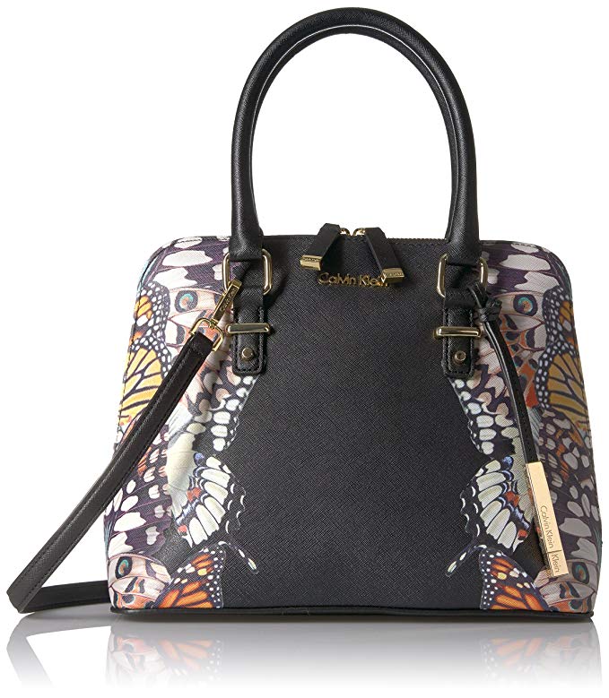 Calvin Klein Josie Printed Saffiano Satchel